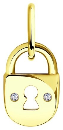 Подвеска Diamant 53-230-01223-1 вес 0.47 г золото, бриллиант