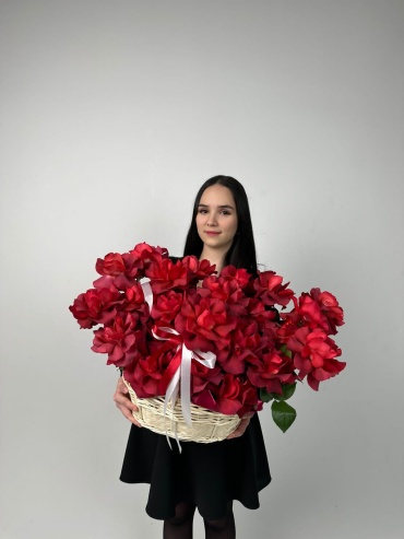 Gulim Flowers композиция с открыткой роза 25 шт 50 см