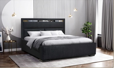 Кровать TechnoMebel NOVELLA 5050, 180x200 см, черный