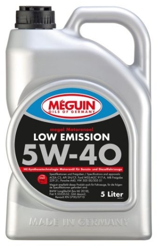 Синтетическое MEGUIN Low 5W-40 5 л