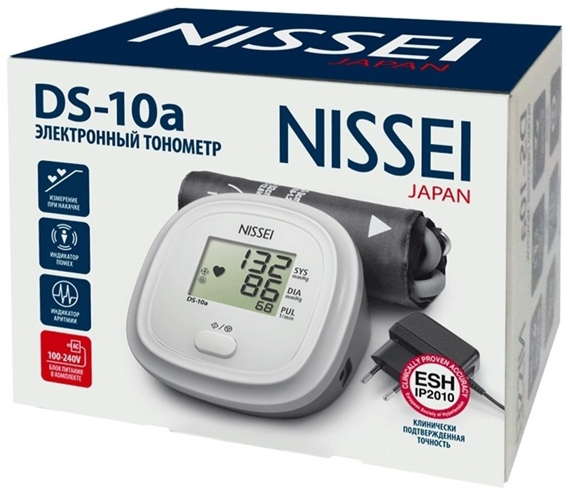 Тонометр автоматический на плечо Nissei DS-1011. Тонометр Nissei DS-10.