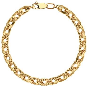 Raia Gold 0690 длина 18 см, вес 3.8 г золото, плетение тройной ромб
