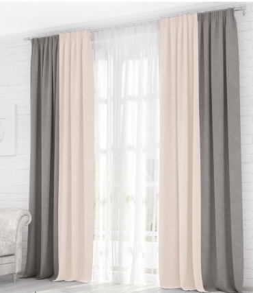 Комплект Home Textile 400x275 см 2 шт, сетка, велюр, мультиколор