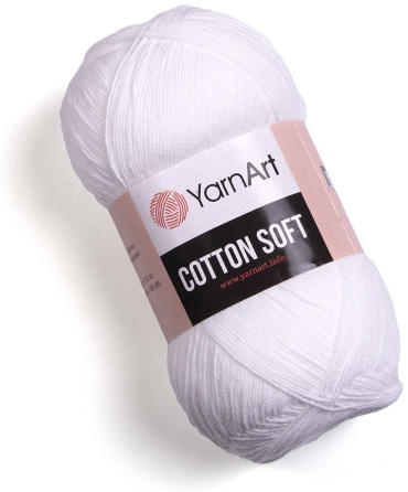 Моток YarnArt YarnArt Cotton Soft белый 600 м 100 г
