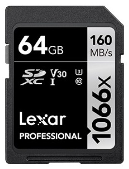 Карта памяти Lexar Lexar Professional 1066x V30 LSD1066064G-BNNNG 64 Гб