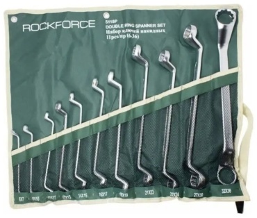 ROCKFORCE набор ключей накидной 6-36 мм RF-5118P, 11 шт