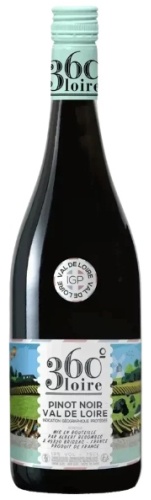 Вино 360 Loire Pinot Noir сухое красное 12.5% 0.75 л