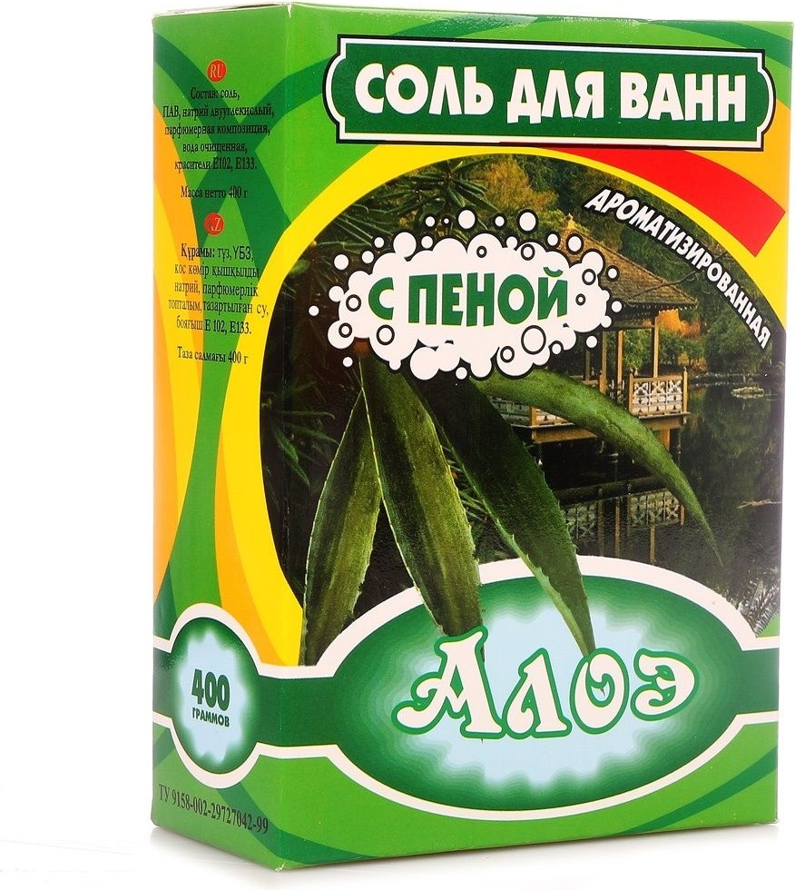 Бахташ Алоэ с пеной морская соль 400 г