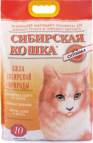 Сибирская Кошка Оптима комкующийся 10 л 8 кг