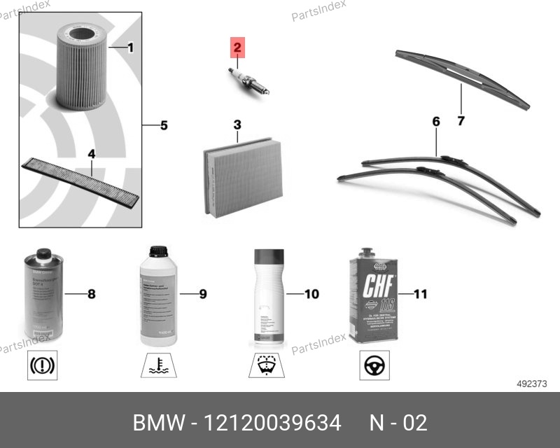 Свеча зажигания BMW 12120039634