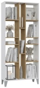 Стеллаж напольный Горизонт Асти, 80x29.6x181.7 см, белый, коричневый