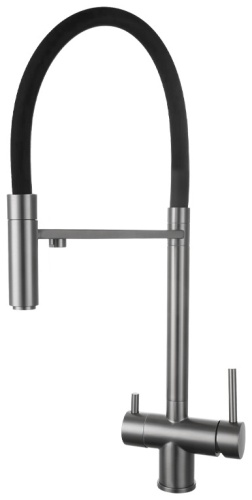 Смеситель с гибким изливом DELANO 8025-L, латунь, цвет хром