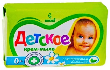 Кусковое мыло детское Весна Ромашка 90 г
