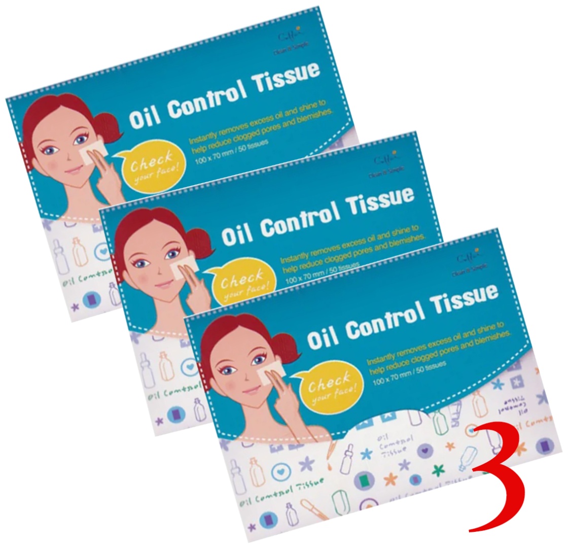 Cettua Oil Control Tissue салфетки матирующие бумажные 3 уп по 50 шт