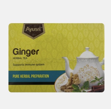 AYUSRI Ginger Herbal Tea Травяной чай с Имбирем для иммунитета, 20 пак