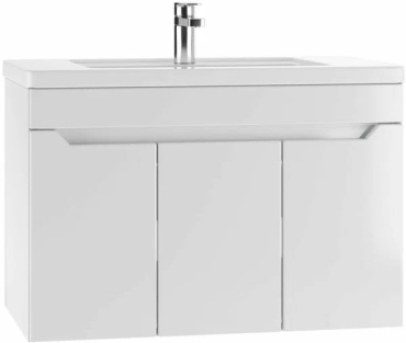 Тумба с раковиной Айсберг DM2326, 76.8x43.5x50 см, белый