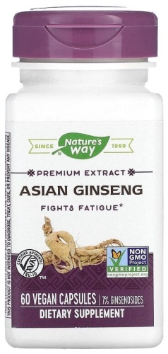 Nature's Way Premium Extract, Asian Ginseng капсулы 60 шт