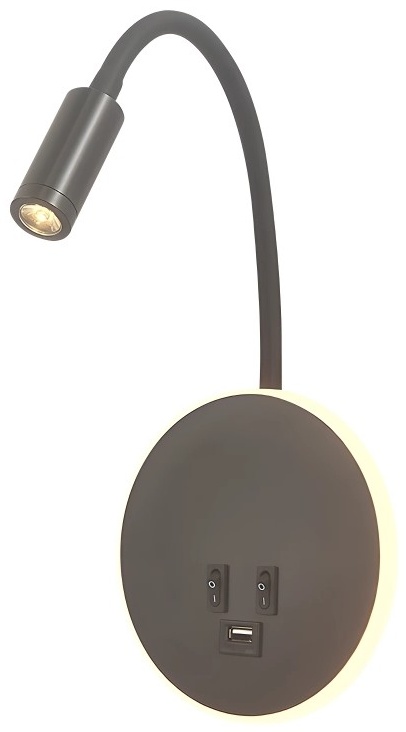 Бра настенный, накладной Candella LED, черный