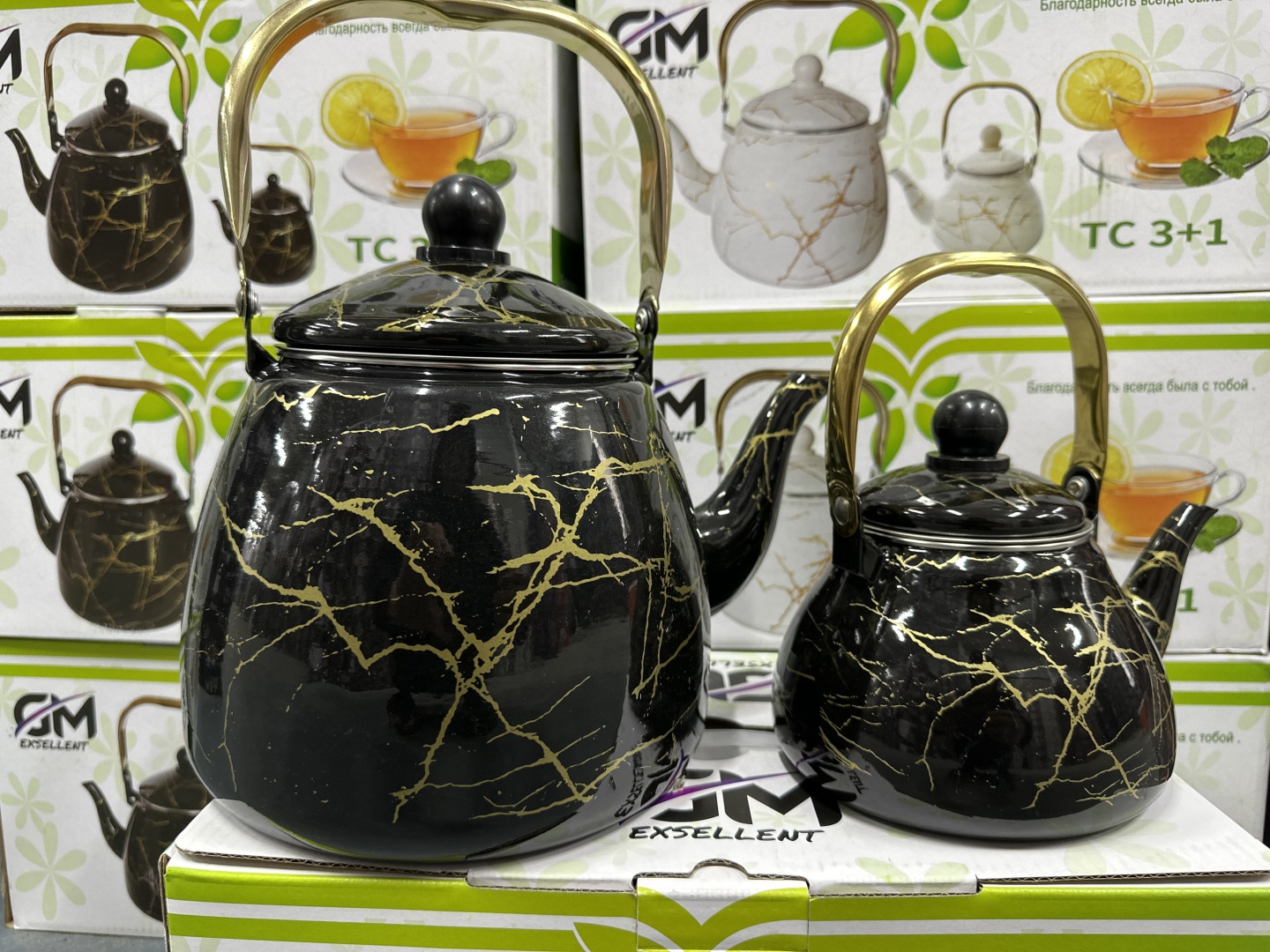 GM exsellent набор чайников TC 3+1 3 л, металл