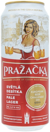 Prazacka Světlá Desítka пиво светлое 4% 0.5 л