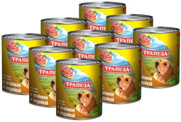 Трапеза с ягненком и индейкой для взрослых всех пород 750 г 9 шт