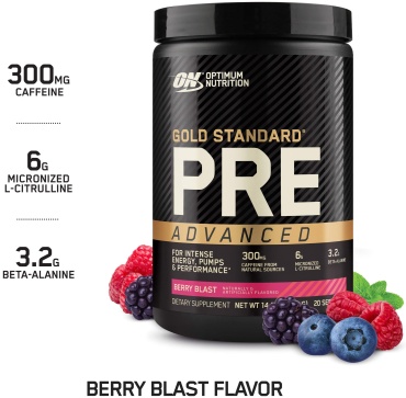OPTIMUM NUTRITION Gold Standard PRE - ADVANCED 400 g Ягодный взрыв