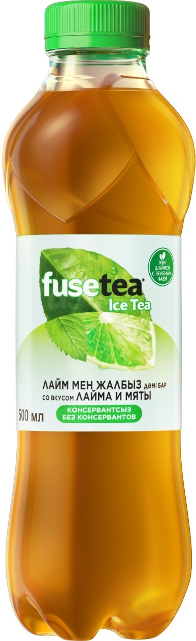 Купить Холодный чай Fuse-tea зеленый лайм, мята 0.5 л в Алматы ...