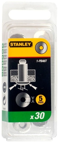 STANLEY, 1-PBA6T, ШАЙБА АЛЮМИНИЕВАЯ Ø5ММ Х 30ШТ., шт