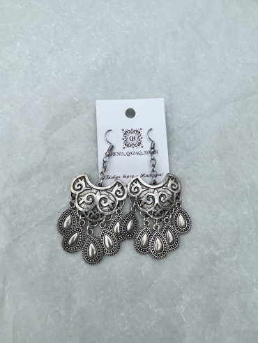 Серьги Qazaq ismer мельхиор, мельхиор