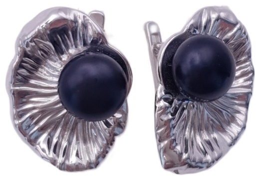 Серьги PRESTIGE JEWELRY 04-702-0035 вес 9.25 г серебро, культивированный жемчуг