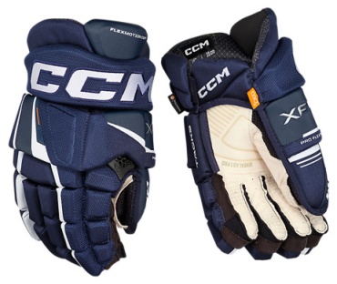 CCM Перчатки хоккейные TACKS XF PRO белый, синий 12