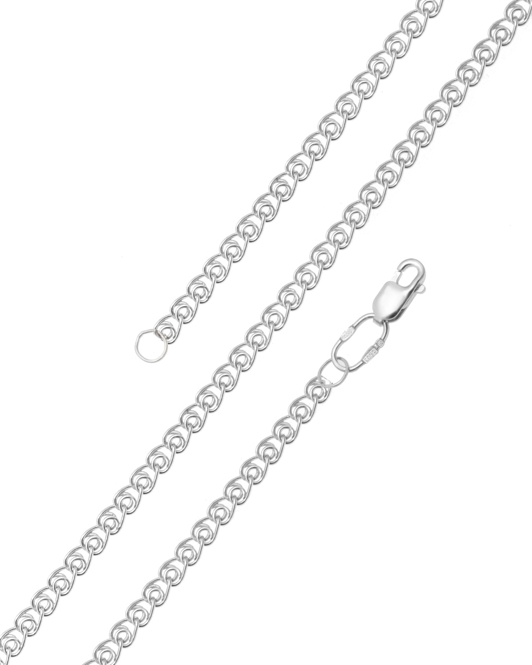 Купить Цепь Бронницкий Ювелир 81030190055 длина 55 см, вес 2.58 г ...