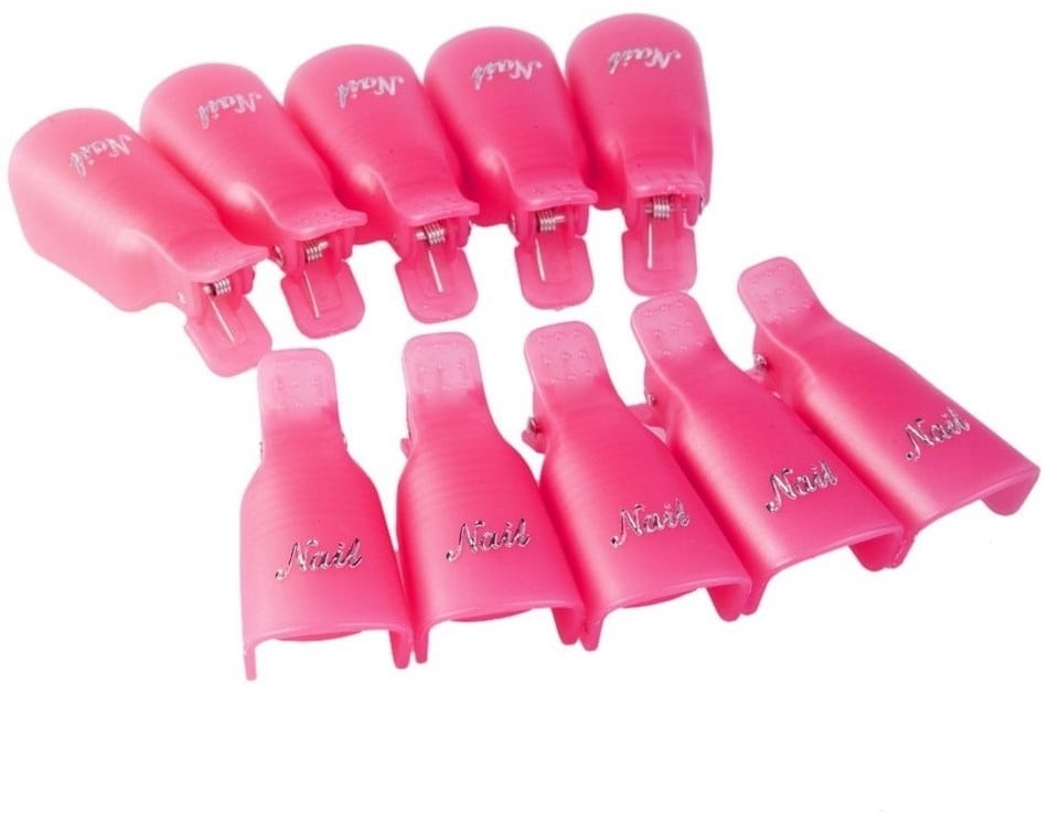 Remi Nail Systems зажимы для снятия материала розовые 10 шт