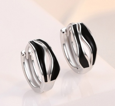 Серьги KOREAN SILVER бижутерный сплав, эмаль
