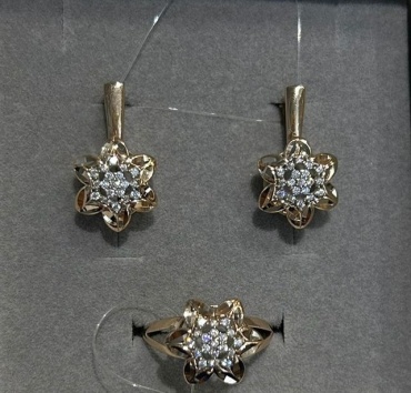 Diamond БА33884/БА70723/197/1023 вес 5.31 г золото, фианит