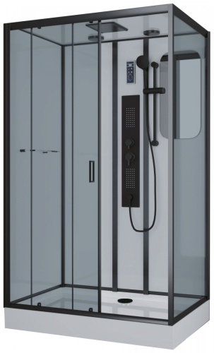 Душевая кабина KABINKA.KZ NG-6912-01GQL BLACK, 210х80 см, низкий поддон