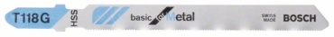 Пилки для лобзика по металлу 5 шт. Bosch T118G 2608631012