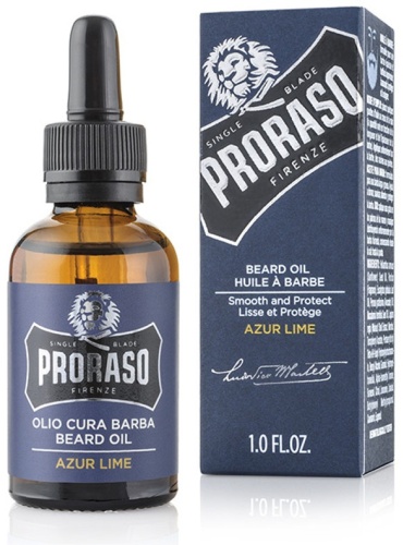 PRORASO Beard Oil Azur Lime масло для бороды и усов 30 мл