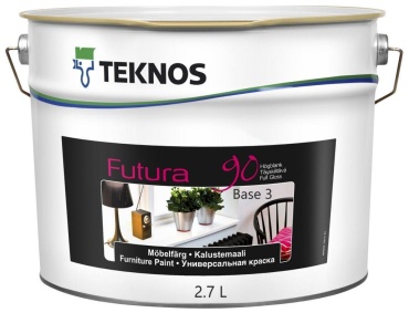 Teknos алкидная Futura BASE 3 2.7 л, бесцветный/прозрачный цвет