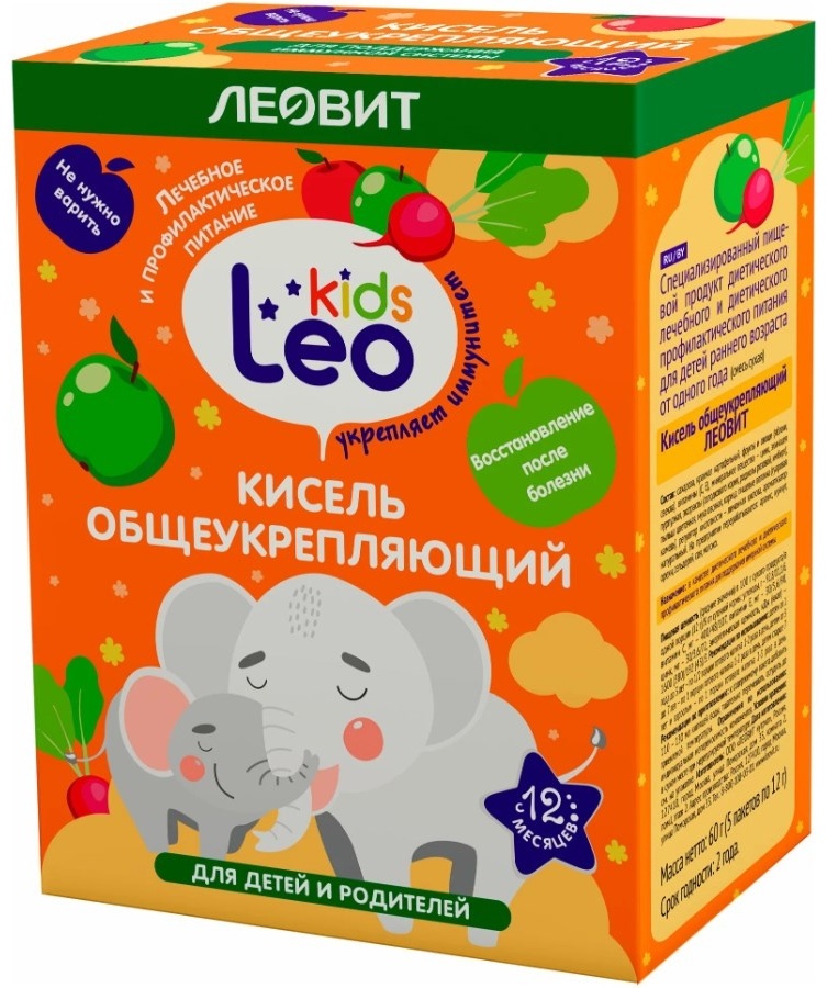 Купить Леовит Leo Kids Кисель общеукрепляющий для детей саше 5 шт в ...