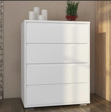Комод 3, 75x35x82 см, белый