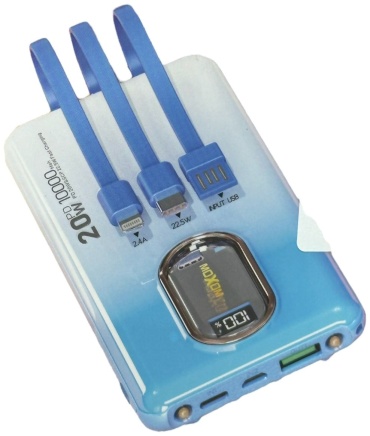 Внешний аккумулятор Moxom MX-PB78 10000 мАч голубой