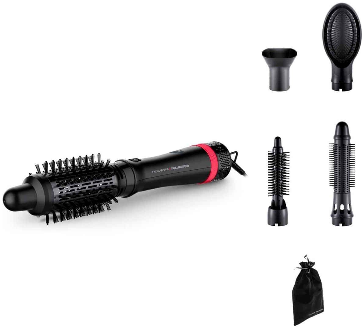 Rowenta CF634LF0 фен-щетка черный, красный