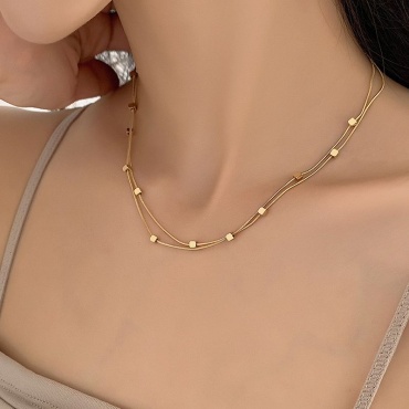 Цепь Stainless Steel длина 45 см титан без вставок