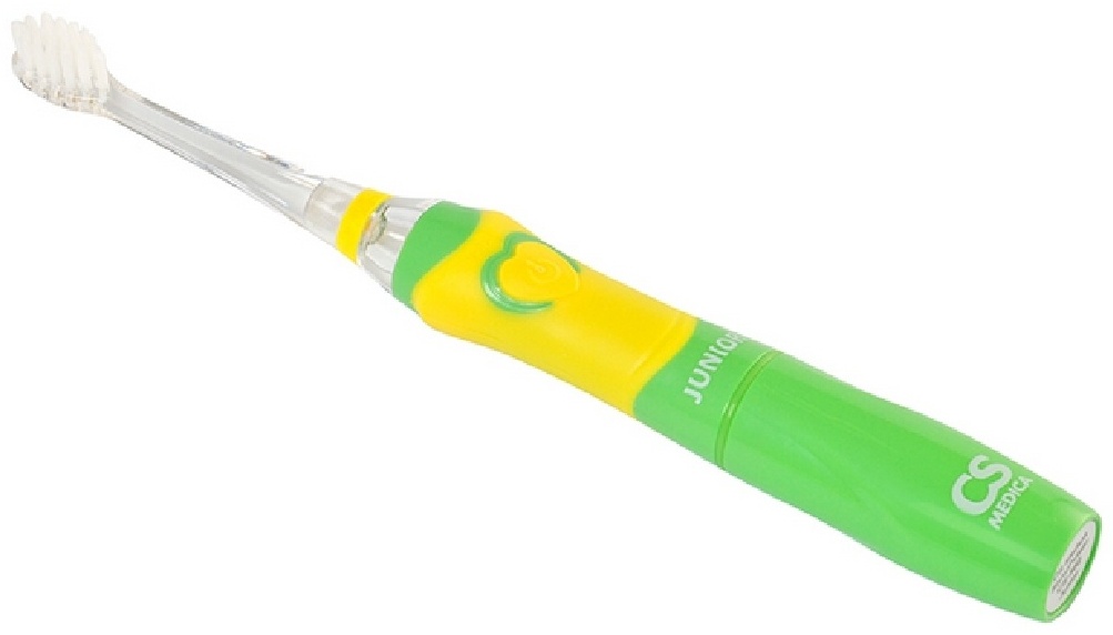 CS Medica звуковая щетка CS-562 Junior щетина средняя желтый, зеленый