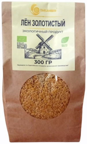 Диканшы семена льна очищенные золотые 300 г