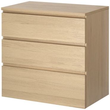 Комод IKEA Мальм, 80x48x78 см, бежевый