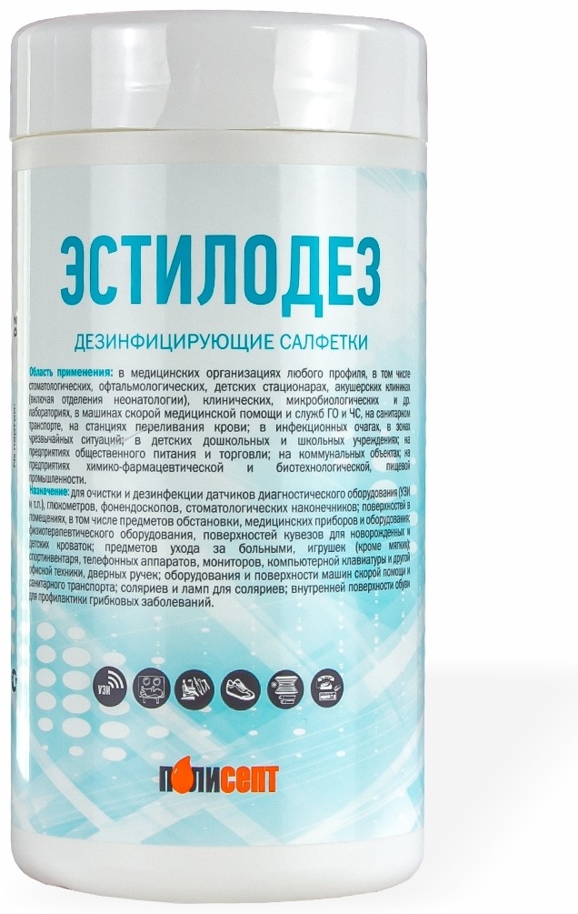 1-ТOUCH дезинфицирующие салфетки Эстилодез для поверхности бесспиртовые 60 шт