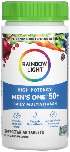 Rainbow Light Men One 50+ Daily, мультивитамины, высокая эффективность таблетки 120 шт
