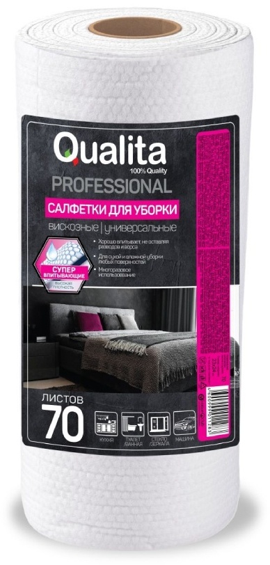 Тряпка универсальная Qualita Professional 1 шт, вискоза